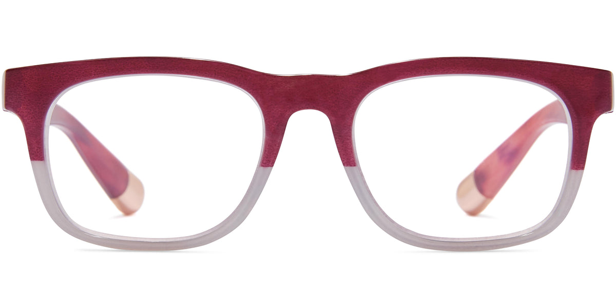 Evie - Burgandy_Gray / 1.25 - Reading Glasses