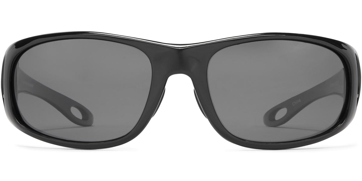 Grander - Shiny Black/Gray Lens - Polarized Sunglasses