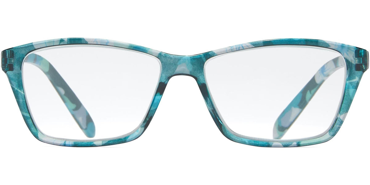 Camila - Blue/Teal Floral / 1.25 - Reading Glasses