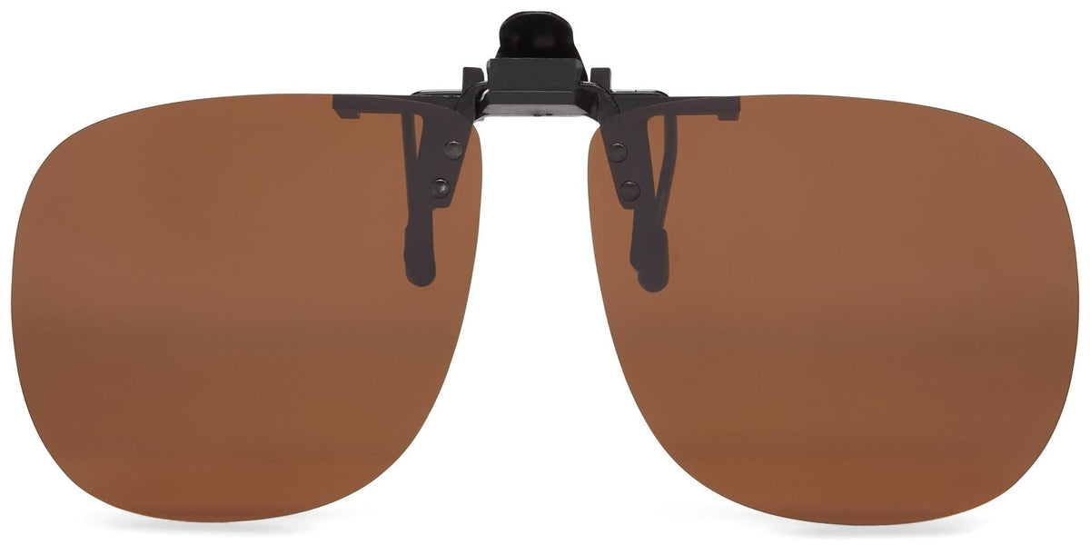 Clip-&amp;-Flip Square - Brown Lens - Polarized Sunglasses
