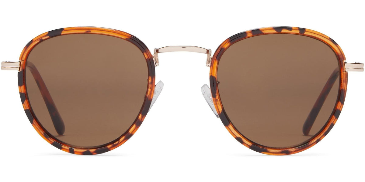 Dania - Tortoise/Gold Metal/Brown Lens - Sunglasses