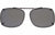 Square Spring Clip-on - Black/Gray Lens - Sunglasses