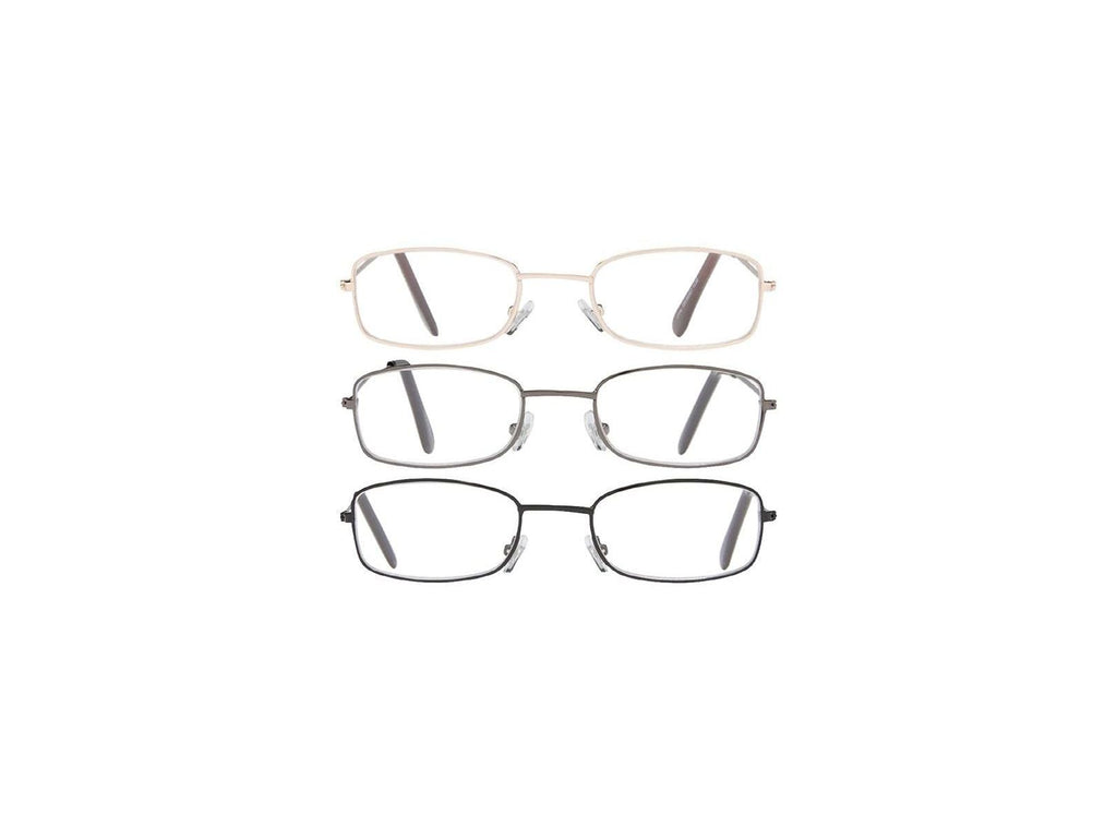 3-Pack Reading Glasses Metal