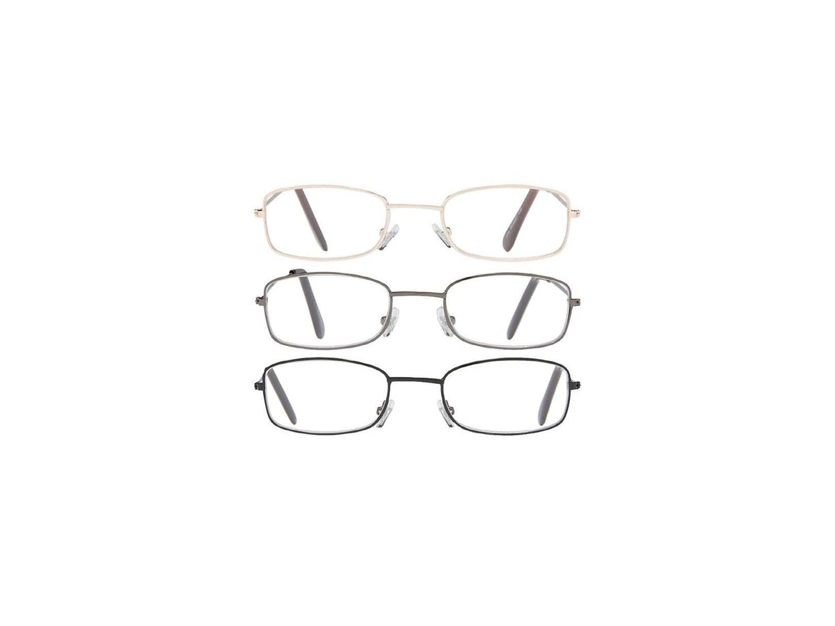 3-Pack Reading Glasses Metal