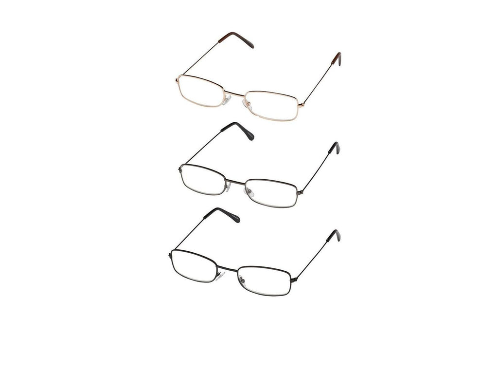 3-Pack Reading Glasses Metal