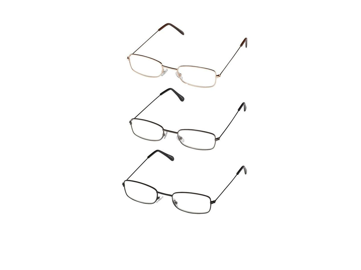3-Pack Reading Glasses Metal