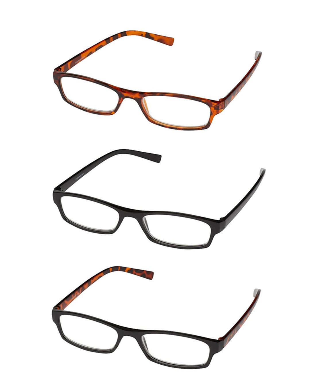 3-Pack Reading Glasses Tortoise/Black