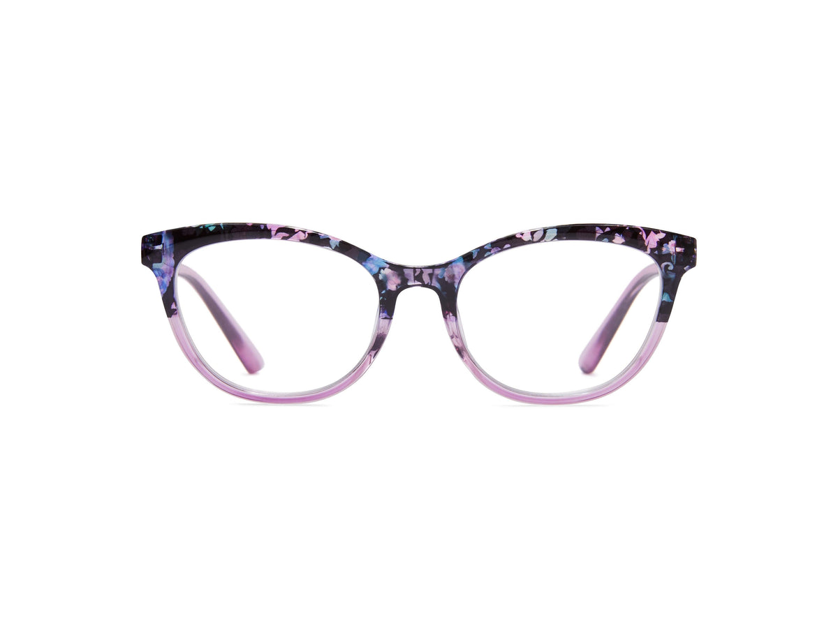 Paisley - Purple Floral Print / 1.25 - Reading Glasses