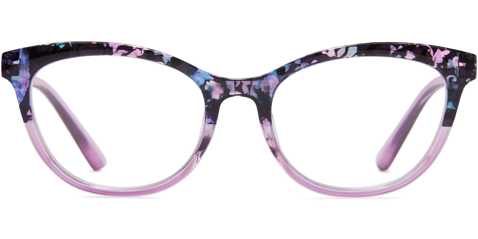 Paisley - Purple Floral Print / 1.25 - Reading Glasses