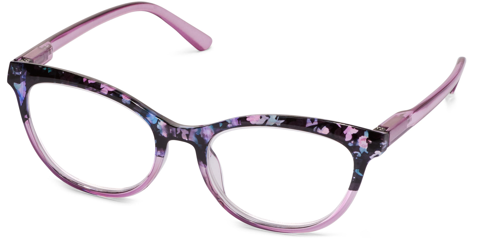 Paisley - Purple Floral Print / 1.25 - Reading Glasses