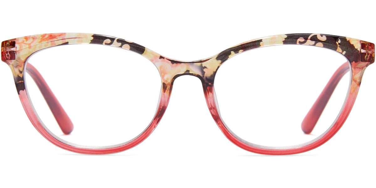 Paisley - Raseberry Floral Print / 1.25 - Reading Glasses