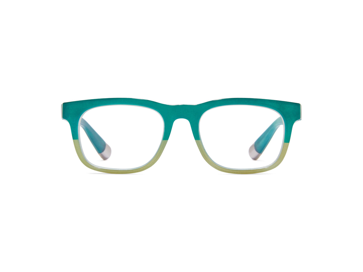 Evie - 2-Tone_Green / 1.25 - Reading Glasses