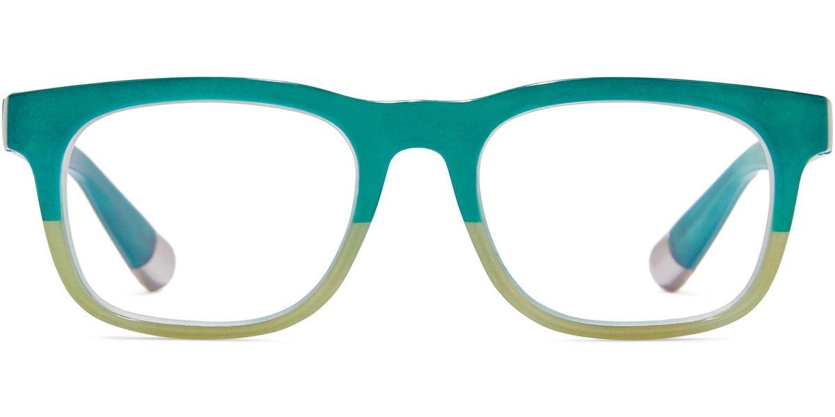 Evie - 2-Tone_Green / 1.25 - Reading Glasses