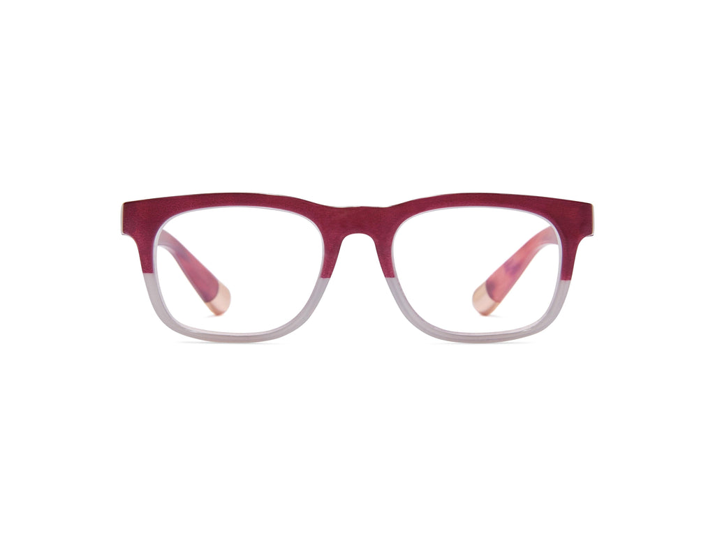 Evie - Burgandy_Gray / 1.25 - Reading Glasses
