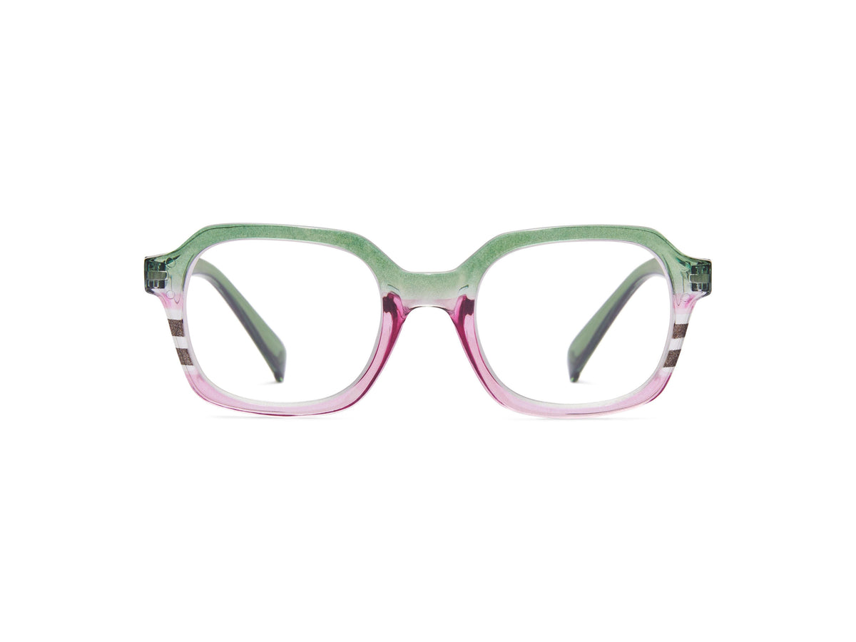 Kate - Green_Pink / 1.25 - Reading Glasses