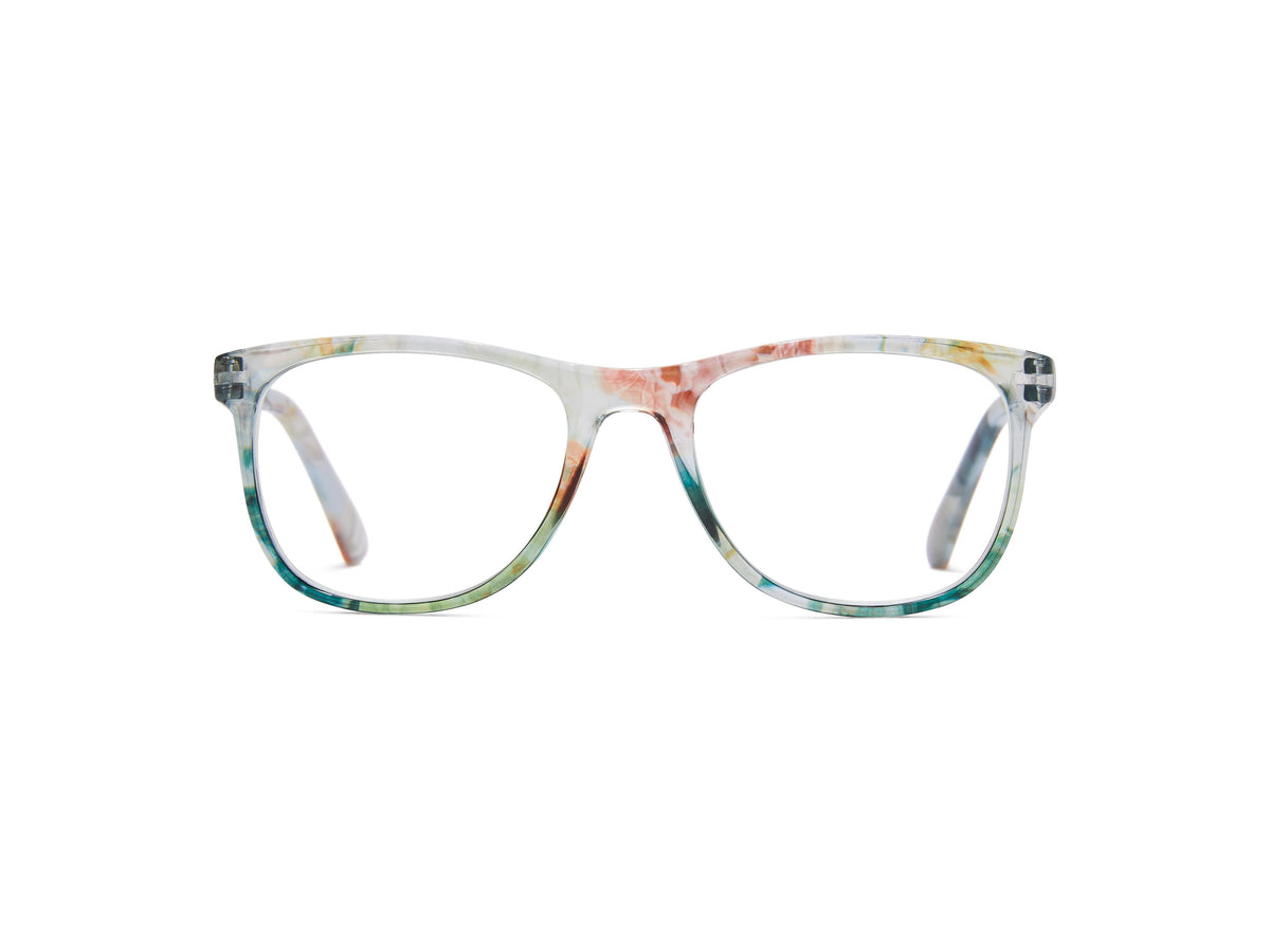 Christine - Green_Floral / 1.25 - Reading Glasses