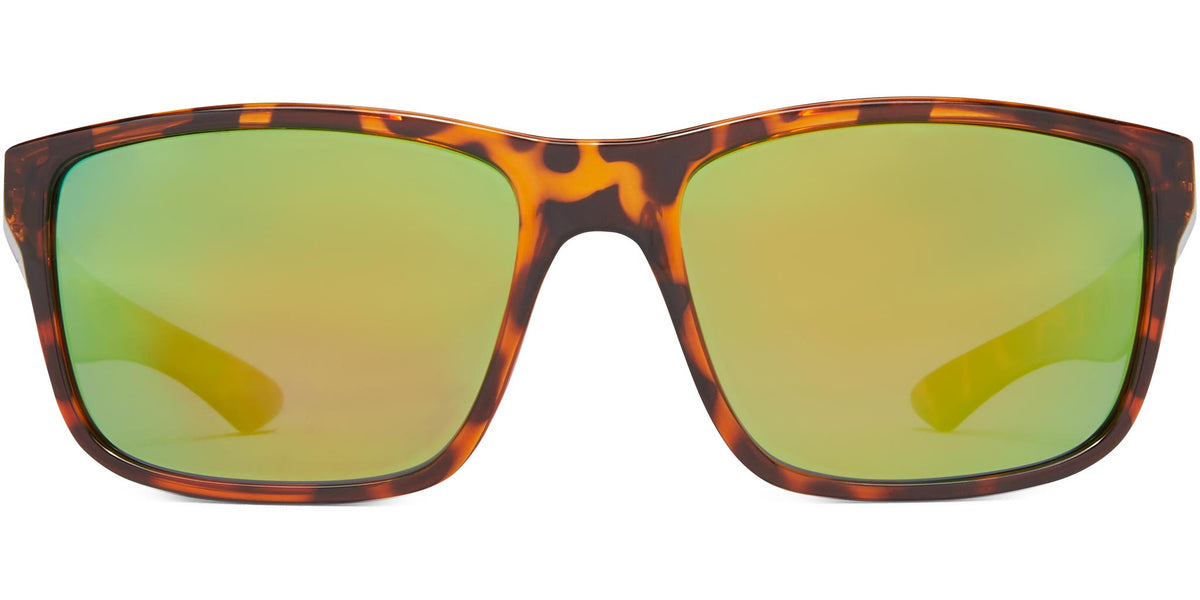 Cabana - Shiny Tortoise/Brown Lens/Green Mirror - Polarized Sunglasses