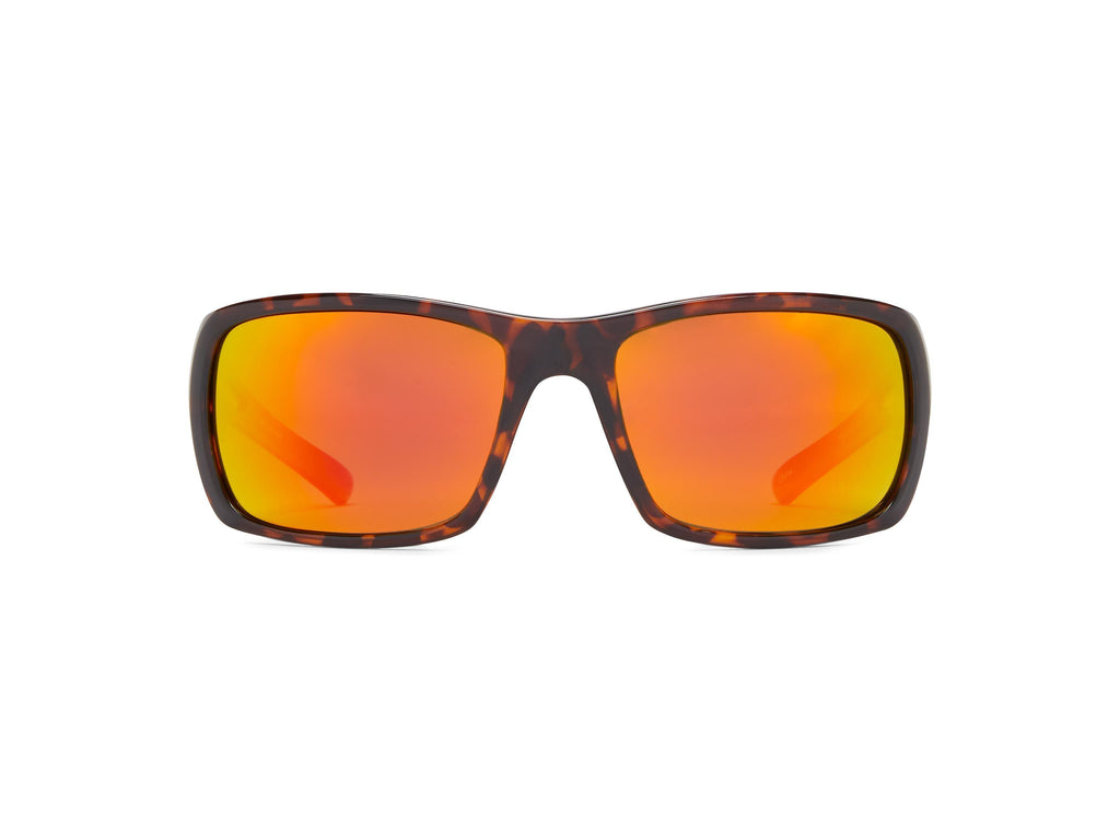 Hazzard - Shiny Tortoise/Brown Lens/Red Mirror - Polarized Sunglasses