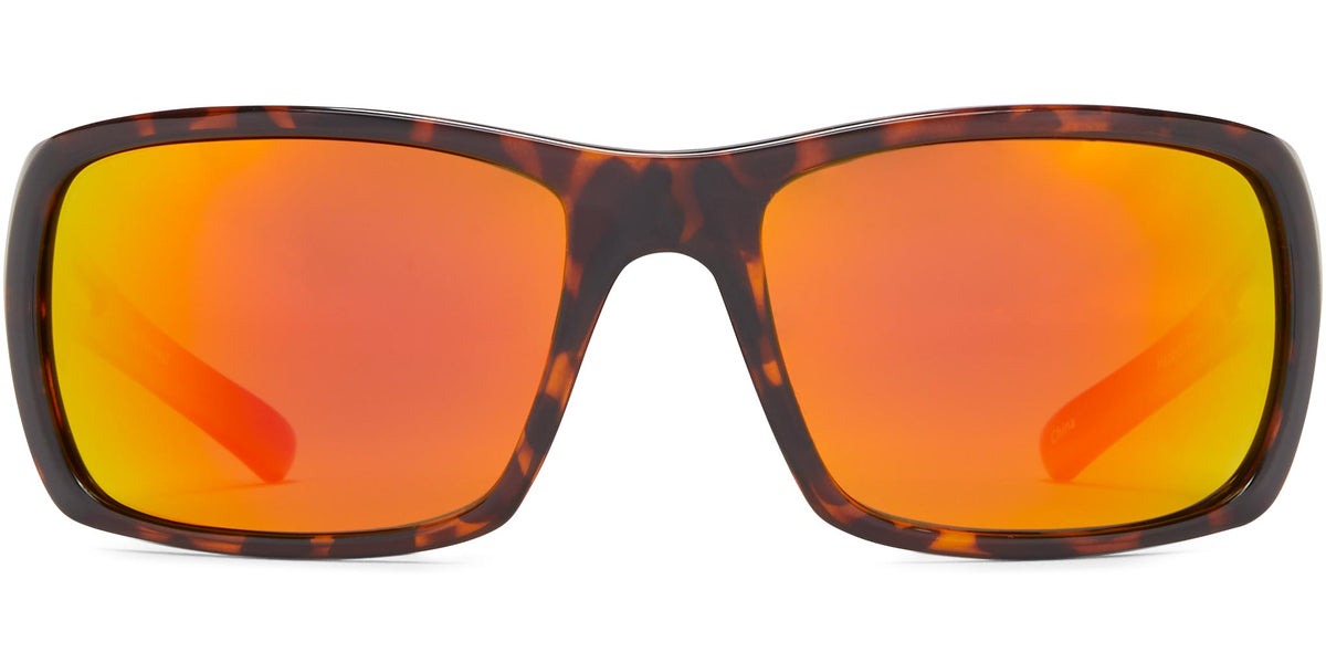 Hazzard - Shiny Tortoise/Brown Lens/Red Mirror - Polarized Sunglasses