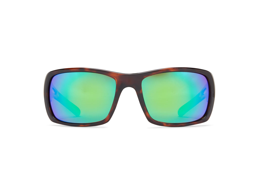 Hazzard - Shiny Tortoise/Brown Lens/Green Mirror - Polarized Sunglasses