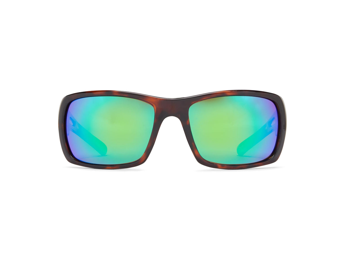 Hazzard - Shiny Tortoise/Brown Lens/Green Mirror - Polarized Sunglasses