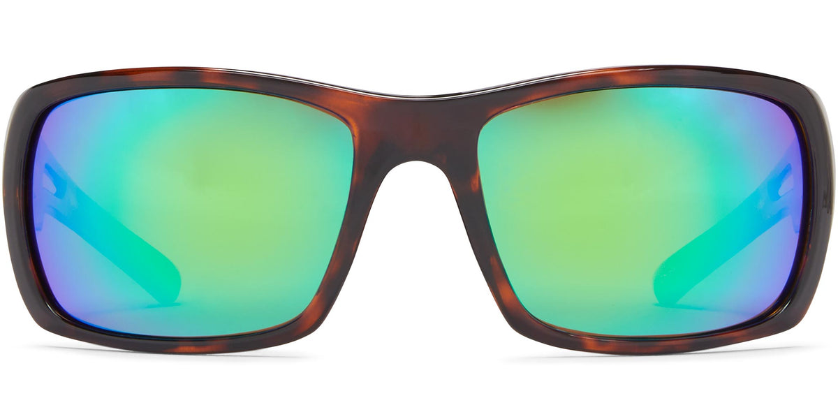 Hazzard - Shiny Tortoise/Brown Lens/Green Mirror - Polarized Sunglasses