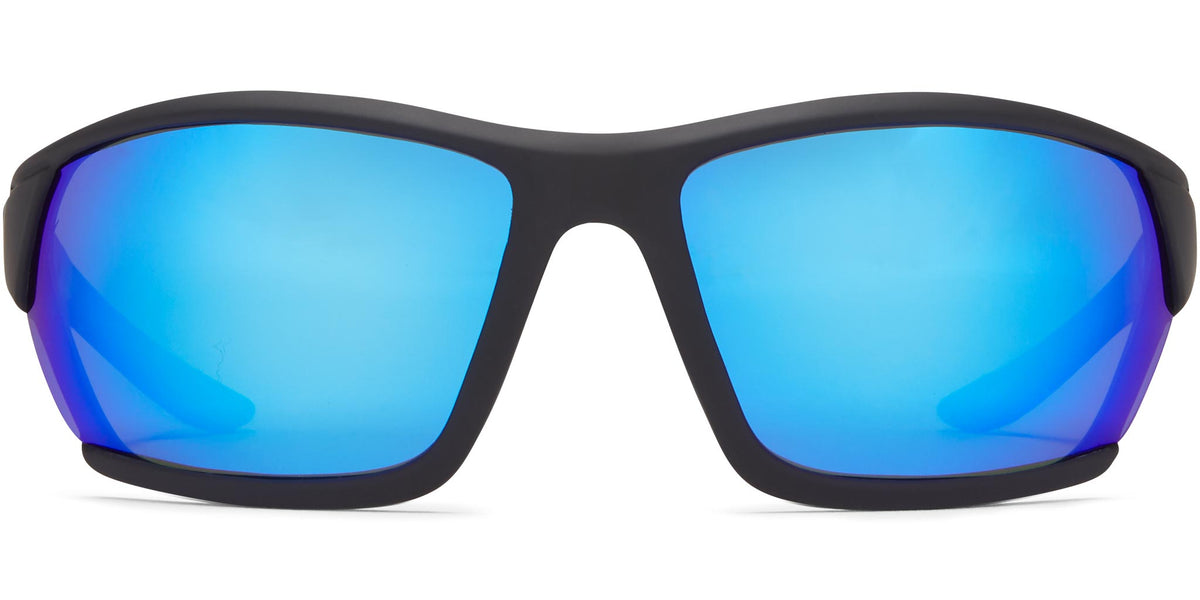 Breeze - Matte Black/Gray Lens/Blue Mirror - Polarized Sunglasses