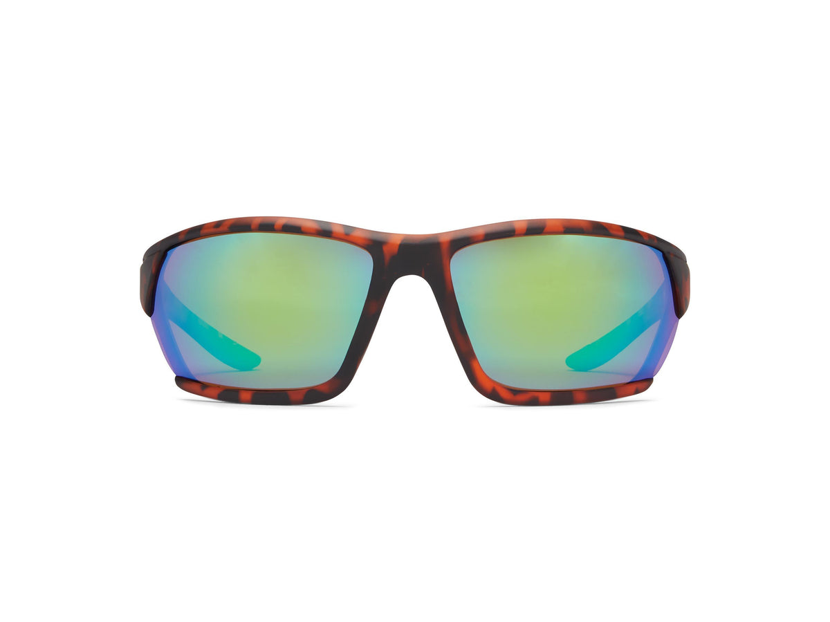 Breeze - Matte Tortoise/Brown Lens/Green Mirror - Polarized Sunglasses