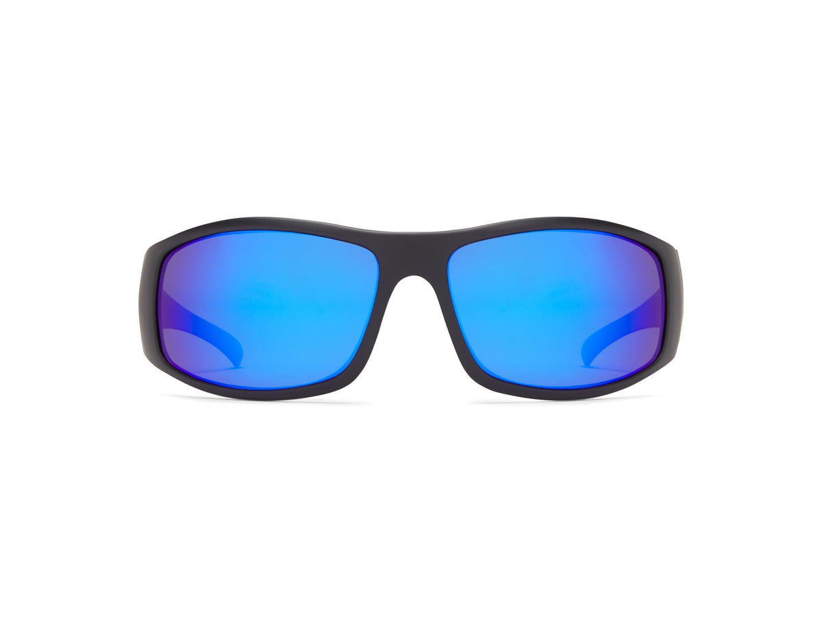 Bluefin - Matte Black/Gray Lens/Blue Mirror - Polarized Sunglasses