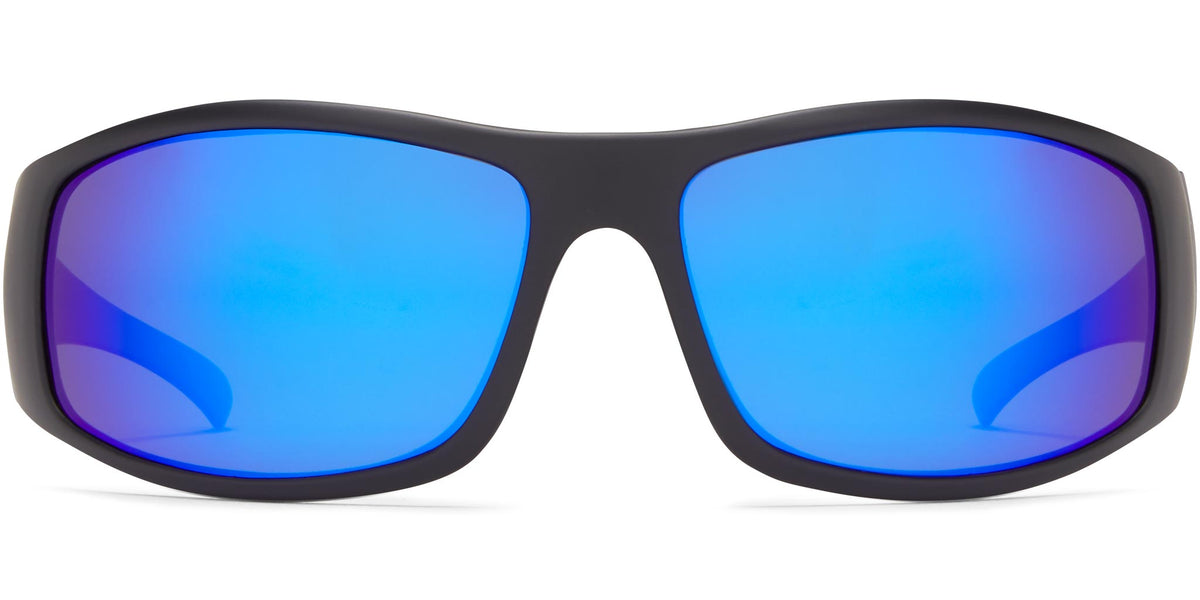 Bluefin - Matte Black/Gray Lens/Blue Mirror - Polarized Sunglasses