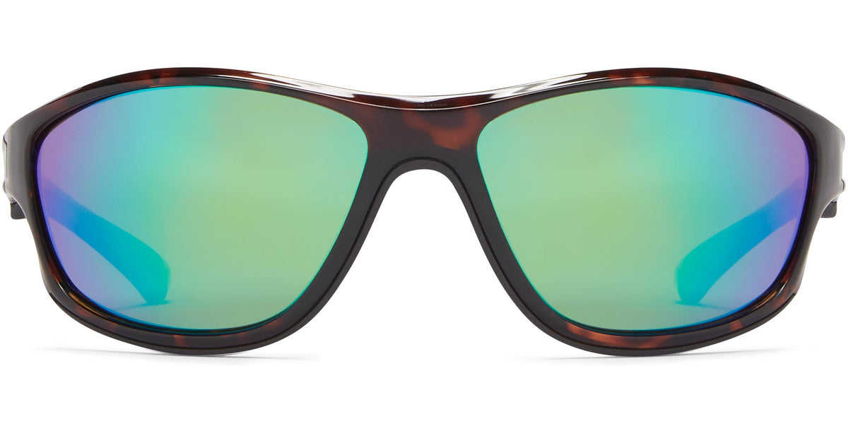 Rapid - Crystal Tortoise/Brown Lens/Green Mirror - Polarized Sunglasses