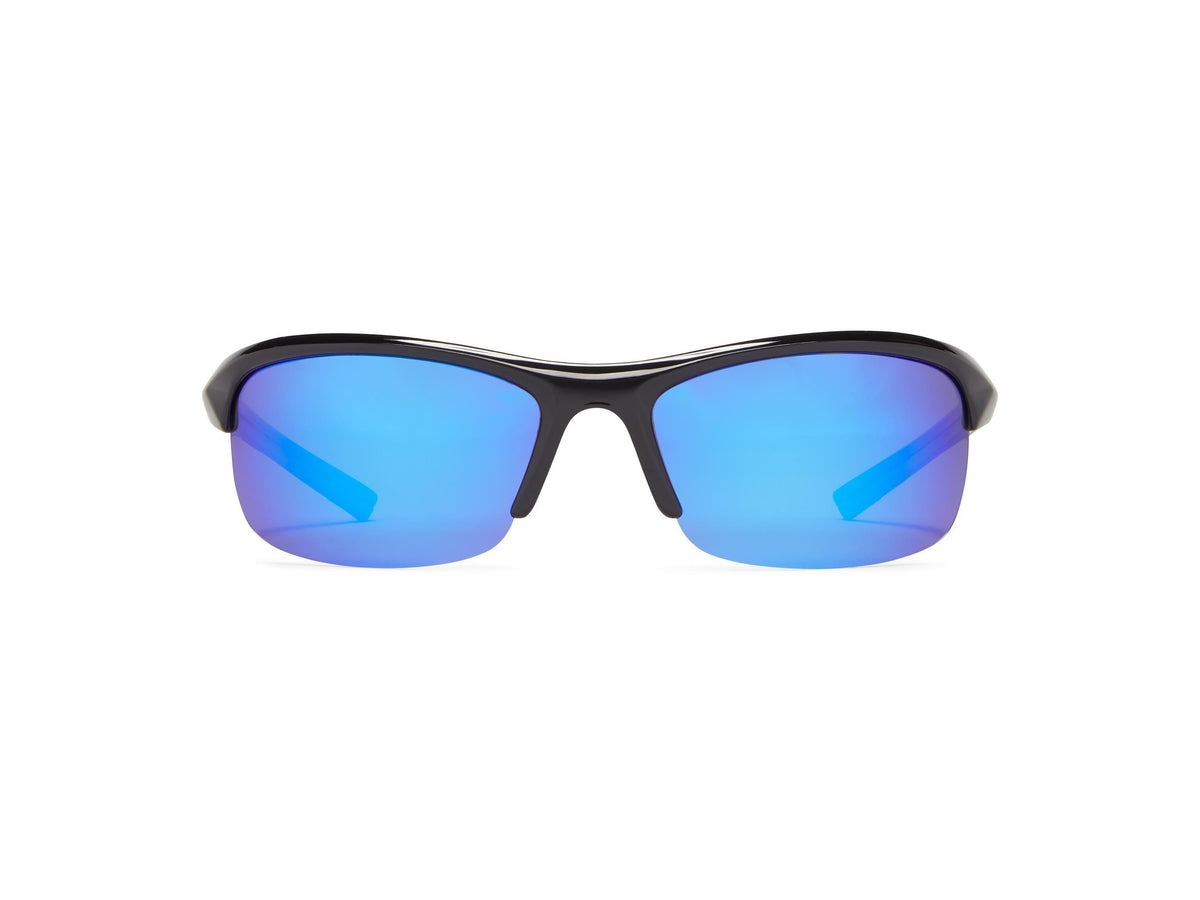 Tern - Shiny Black/Gray Lens/Blue Mirror - Polarized Sunglasses