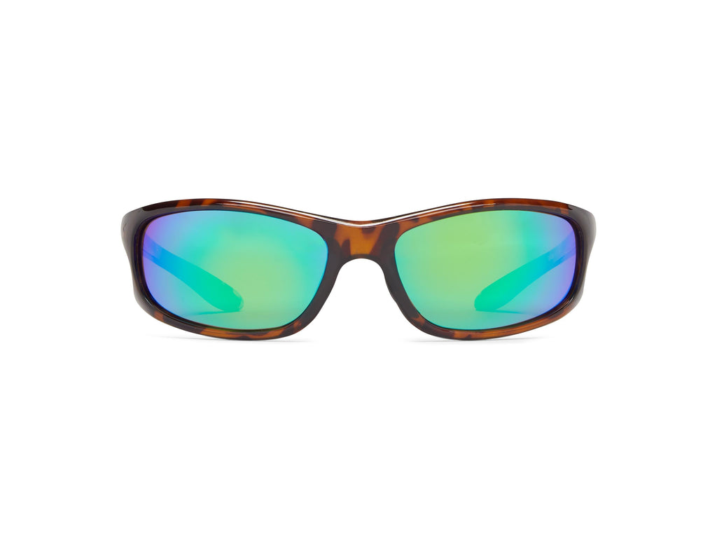 Riptide - Shiny Tortoise/Brown Lens/Green Mirror - Polarized Sunglasses