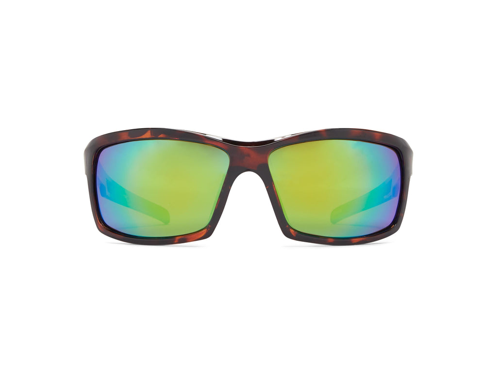 Marsh - Shiny Tortoise/Brown Lens/Green Mirror - Polarized Sunglasses
