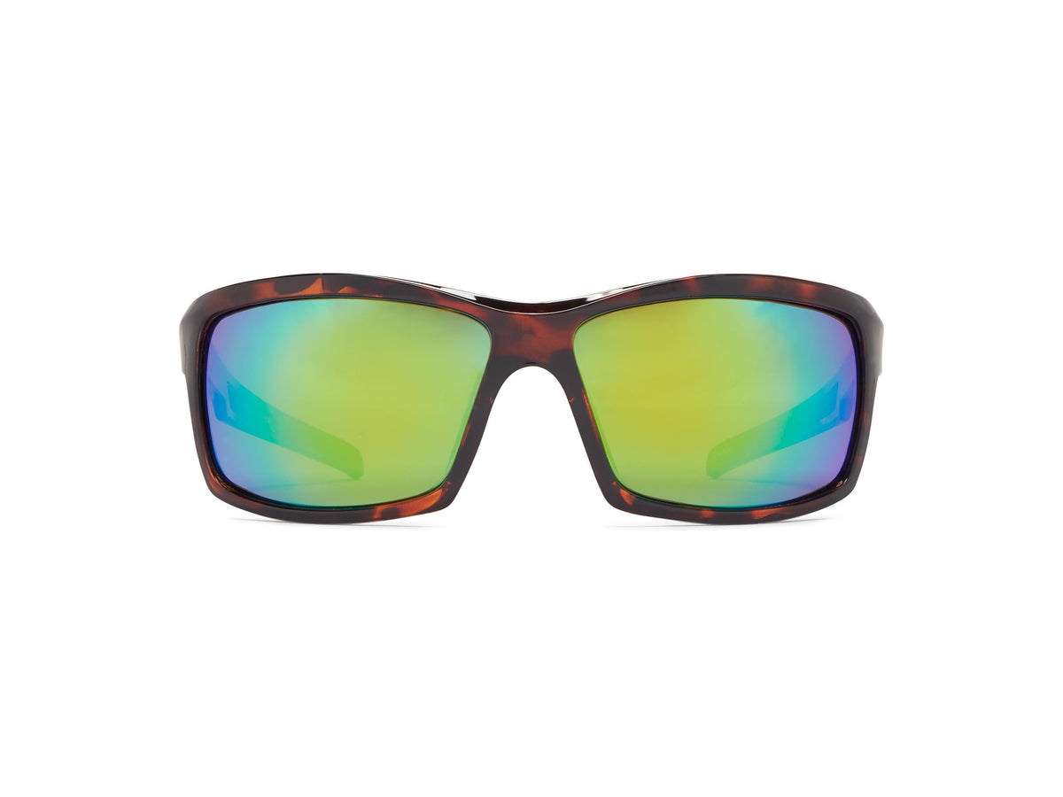 Marsh - Shiny Tortoise/Brown Lens/Green Mirror - Polarized Sunglasses