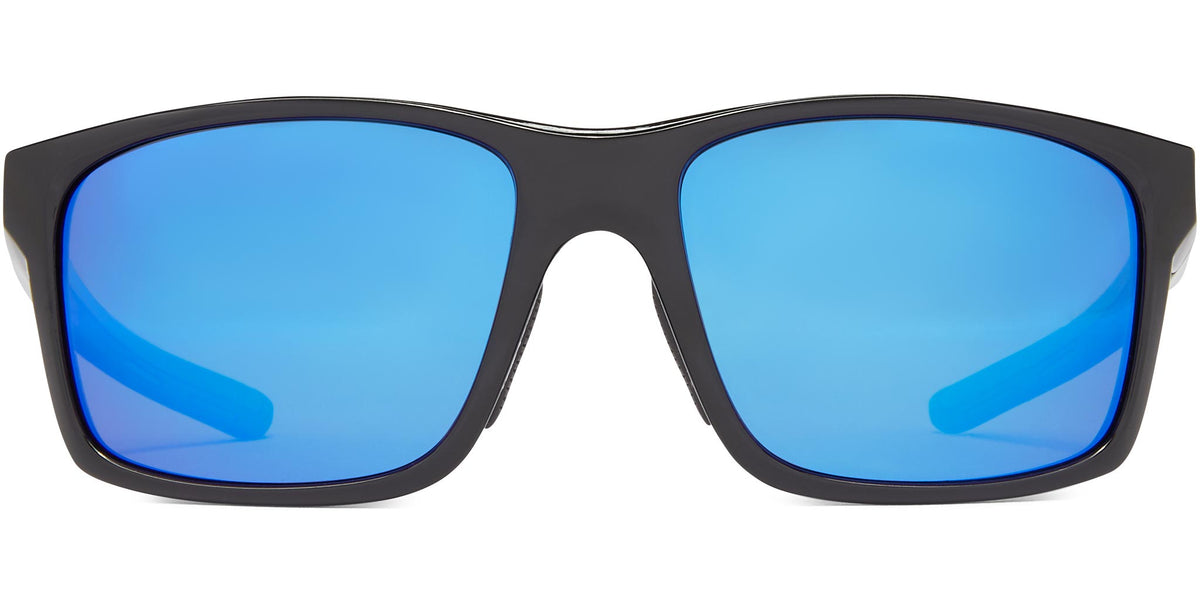 Pargo - Shiny Black/Gray Lens/Blue Mirror - Polarized Sunglasses