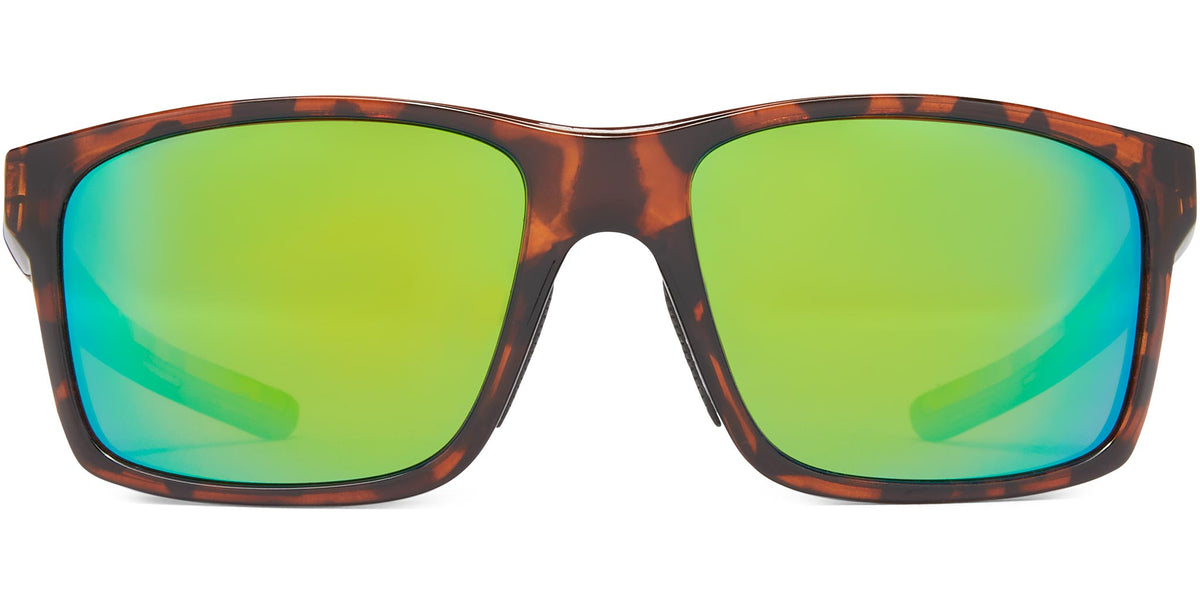 Pargo - Shiny Tortoise/Brown Lens/Green Mirror - Polarized Sunglasses