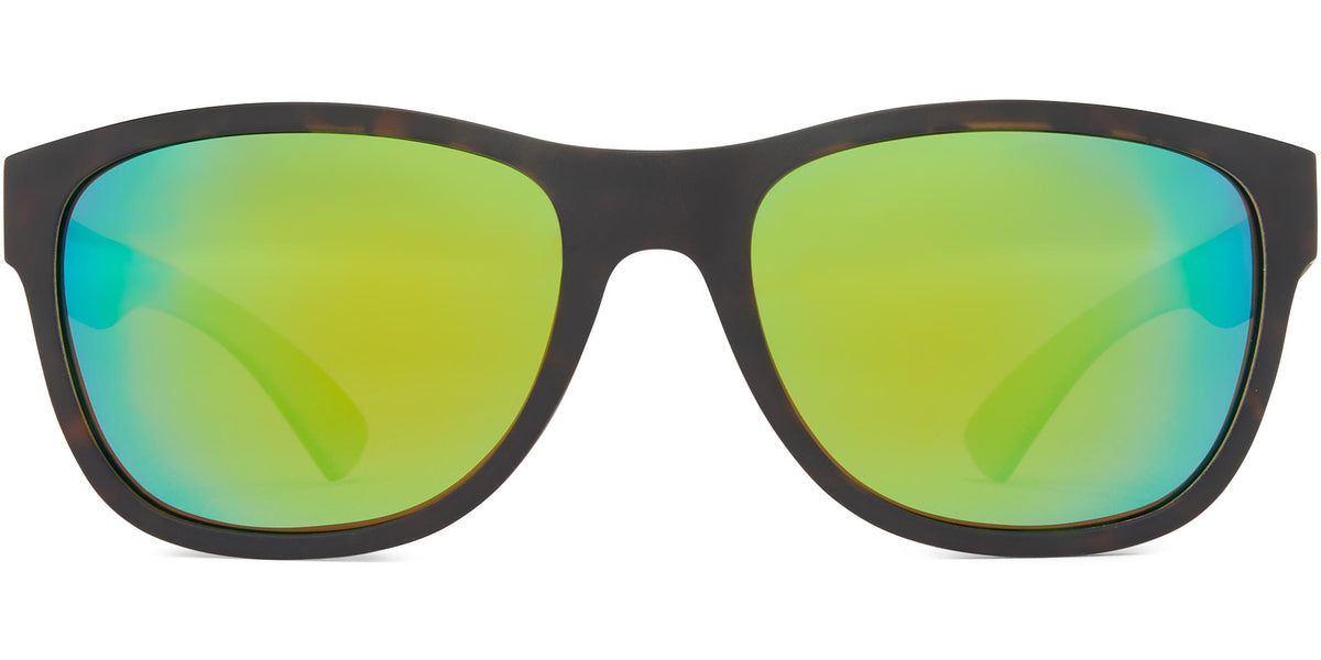 Arc - Matte Tortoise/Brown Lens/Green Mirror - Polarized Sunglasses