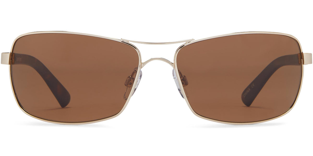 Captain - Shiny Gold/Brown Lens - Polarized Sunglasses
