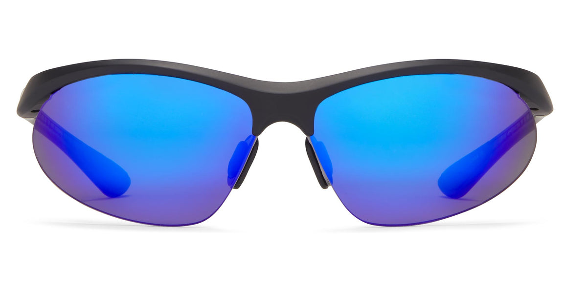 Spray - Matte Black/Gray Lens/Blue Mirror - Polarized Sunglasses
