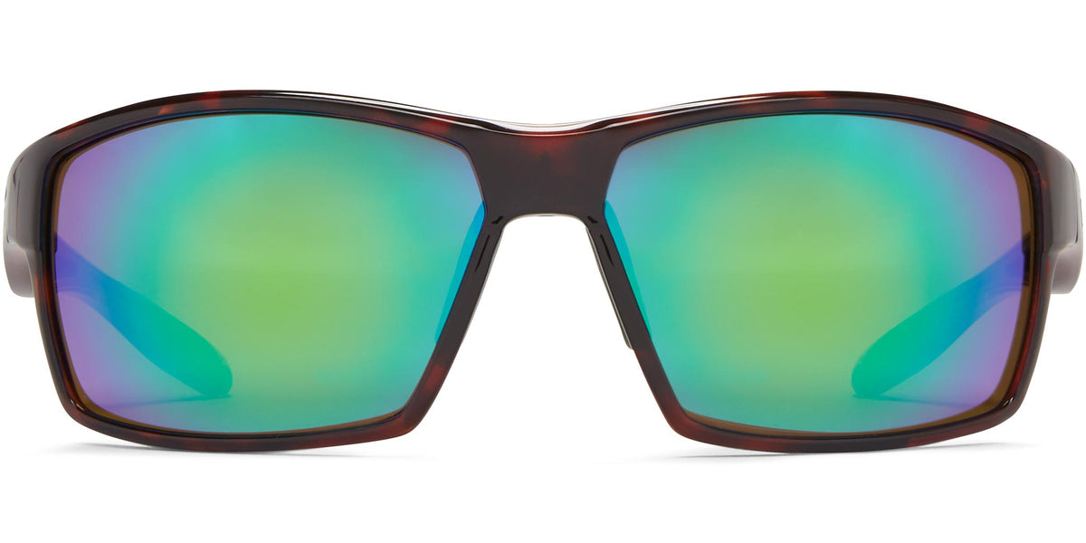 Reach - Shiny Tortoise/Brown Lens/Green Mirror - Polarized Sunglasses