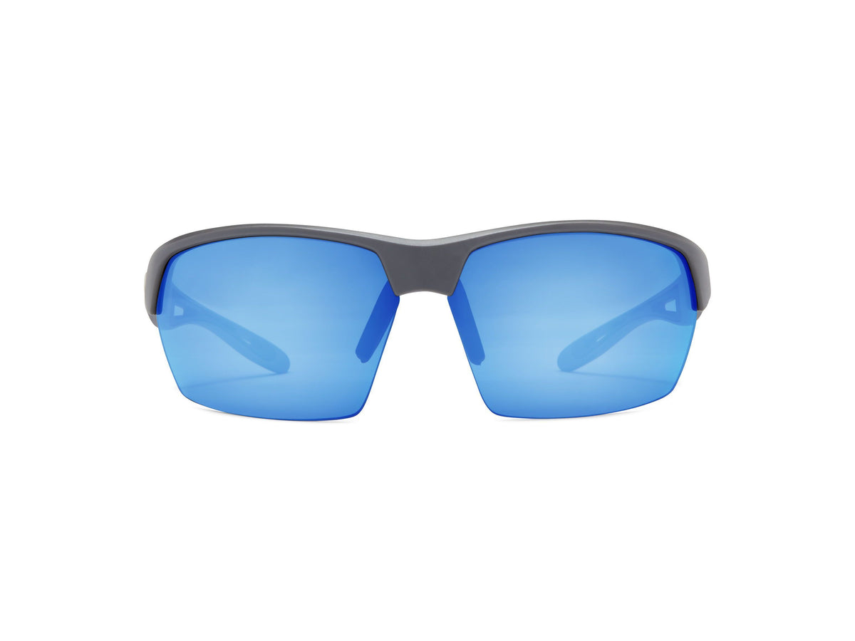 Gale - Matte Gray/Gray Lens/Blue Mirror - Polarized Sunglasses
