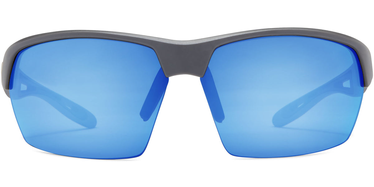 Gale - Matte Gray/Gray Lens/Blue Mirror - Polarized Sunglasses