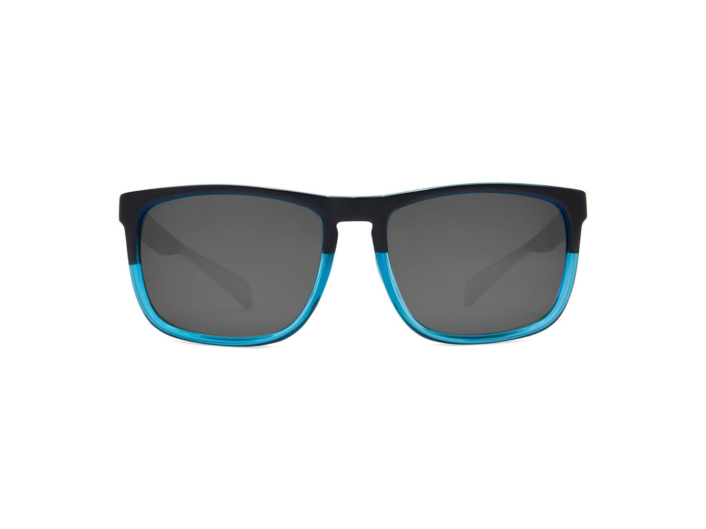 Cape - Blue Crystal with Shiny Black/Gray Lens - Polarized Sunglasses