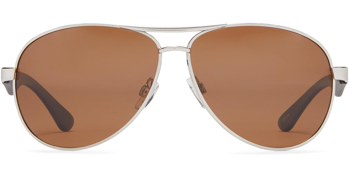 Cowell - Silver Metal/Brown Lens - Sunglasses