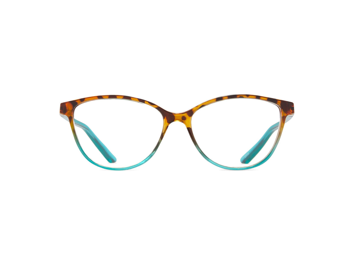 ScreenVision™ - Amelia - Tortoise/Turquoise - Blue Light Glasses - Zero Magnification
