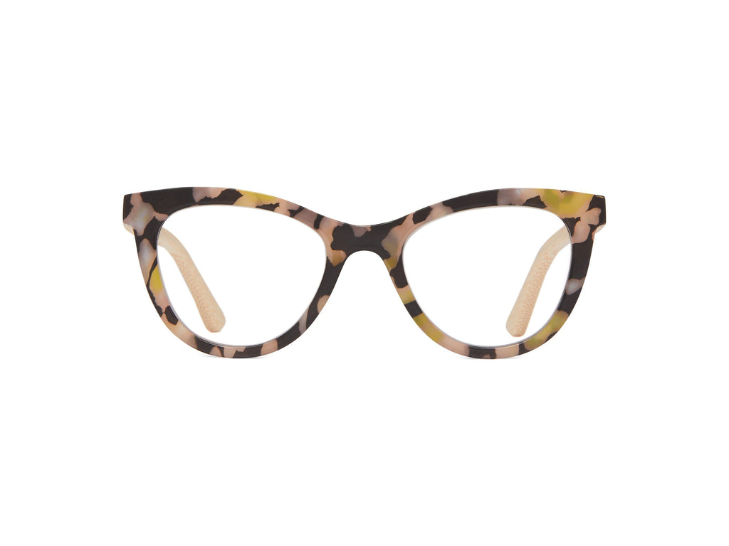 Zoey - Black/Pink Marble / 1.25 - Reading Glasses