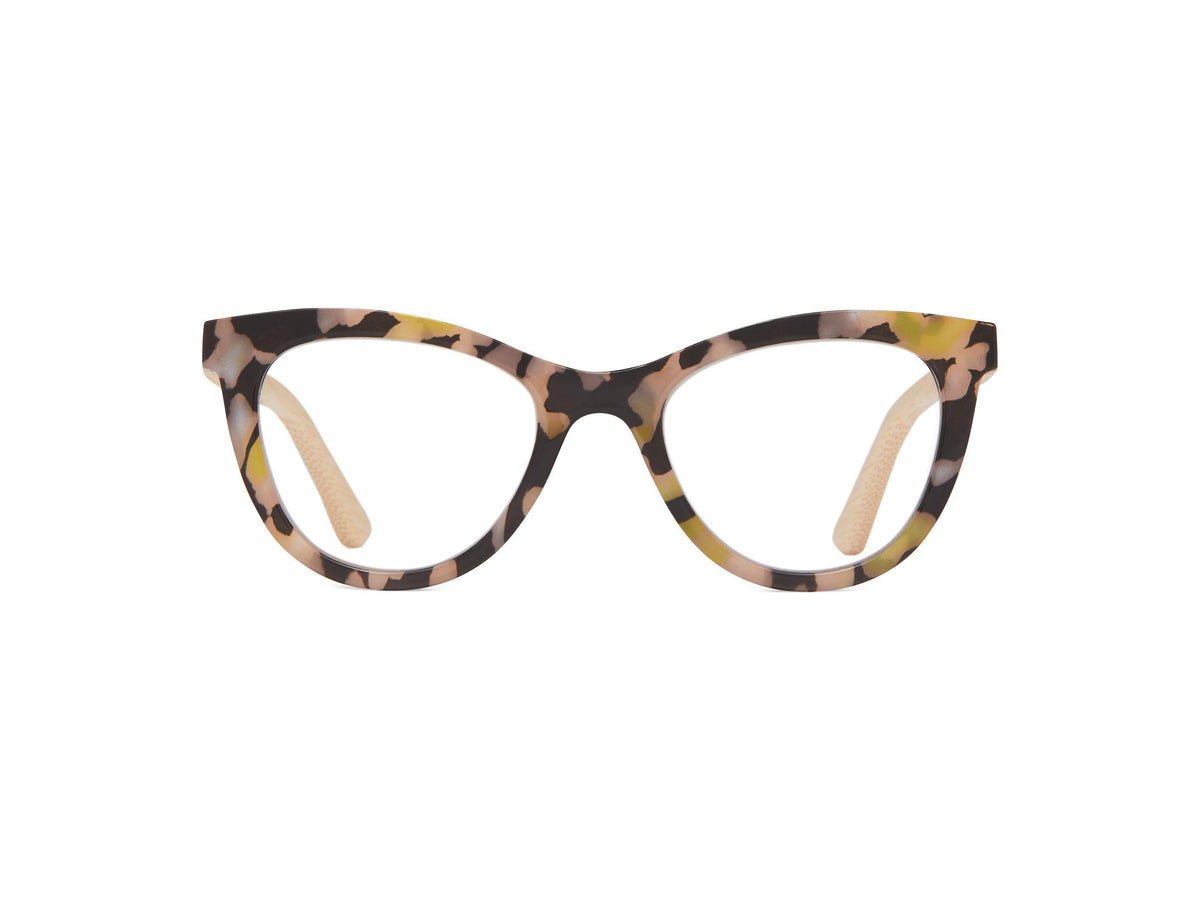 Zoey - Black/Pink Marble / 1.25 - Reading Glasses