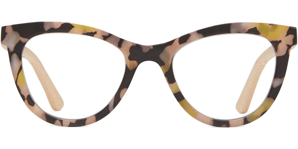 Zoey - Black/Pink Marble / 1.25 - Reading Glasses