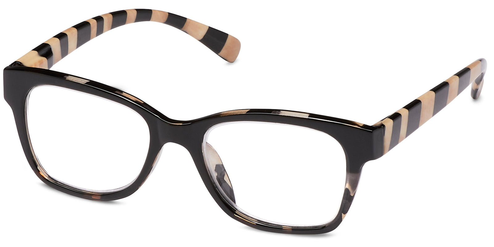 Sasha - Black/Zebra / 1.25 - Reading Glasses